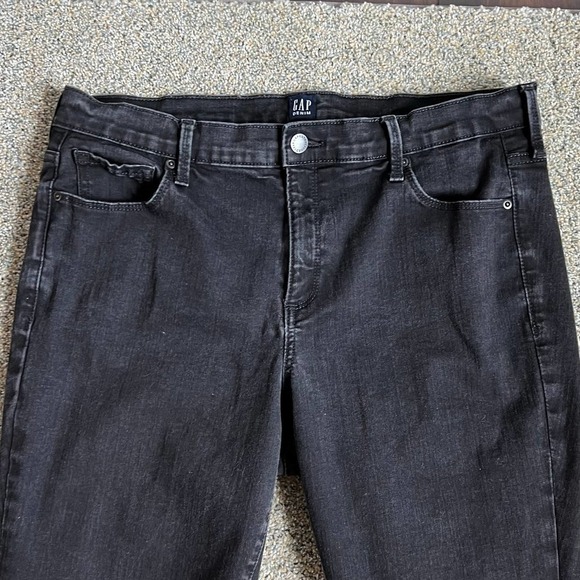 GAP True Skinny Sculpting Jeans Black Wash Mid Rise Stretch Denim Women's 33 - Picture 2 of 7